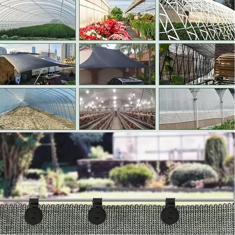 Treayes 2025 New Shade Cloth Heavy Duty Lock Grip, 20 Pcs Shade Cloth Clips Windproof Awning Clamp Grip, Universal Garden Plant Clamps for Tarpaulin, Mesh, Canopy, Fence (20) - Image 5